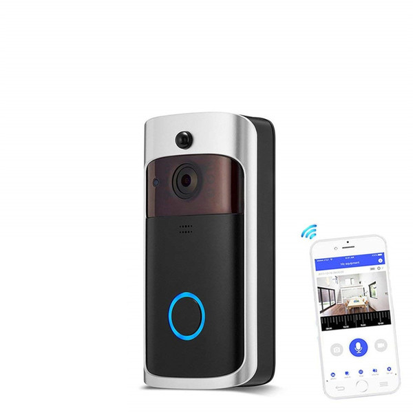 WiFi Video Doorbell 2.4GHz 720P Wireless Doorbell Camera Real-time Video Two-way Audio Night Vision PIR App Control for IOS and Android