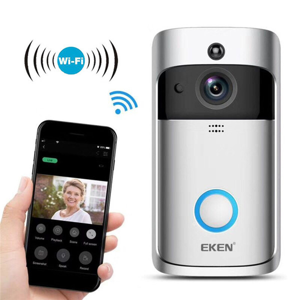 EKEN Video Doorbell 2 720P HD WiFi Home Security Camera Wireless Smart Doorbell Real Time Infrared Night Vision App Control