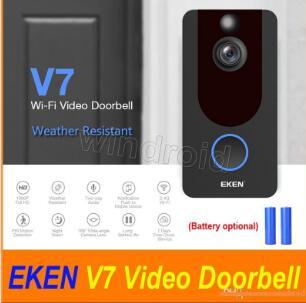 2019 EKEN V7 HD 1080P Smart Home Video Doorbell Camera Wireless Wifi Real-Time Phone Video Cloud storage Night Vision PIR Motion Detection