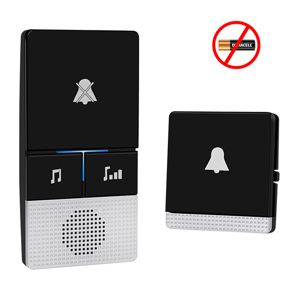 Wireless Doorbell Operating at over 328-feet Range with Over 38Chimes with Remote Button and Plugin Receivers