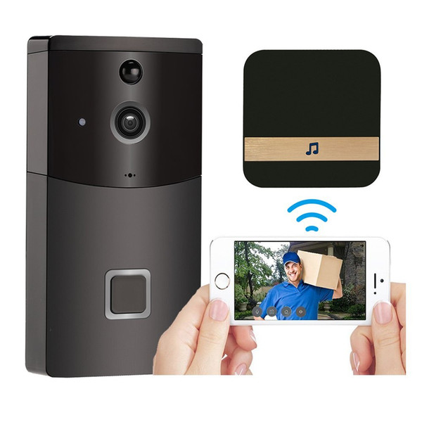 16GB TF Card+ HD 720P Wireless Smart Doorbell Camera Wifi Security Camera Real Time Video Two-Way Audio Intercom, PIR Motion Deteion Camera