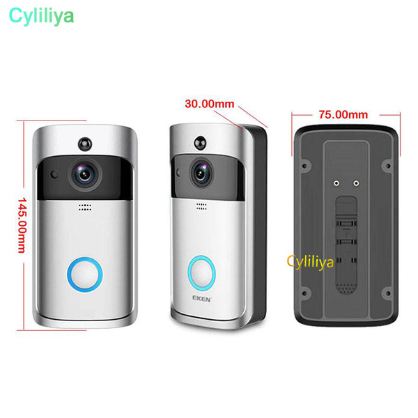 Original EKEN Home Video Wireless Doorbell 2 720P HD Wifi Real-Time Video Two Way Audio Night Vision PIR Motion with Plug-in indoor chime