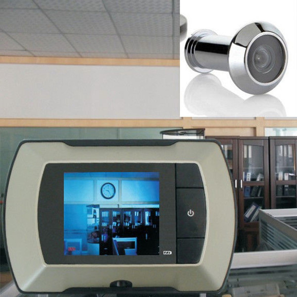 Freeshipping High Resolution 2.4 inch LCD Video-eye Visual Monitor 100 Degree View Angle Wireless Door Peephole Camera White Video Peephole