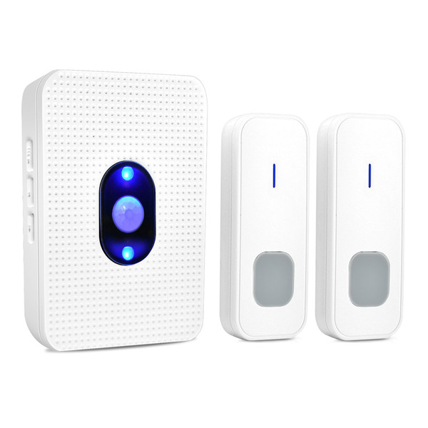 Home wireless 55 Songs music electronic doorbell remote control waterproof button doorbell Infrared sensing night light doorbell Pager