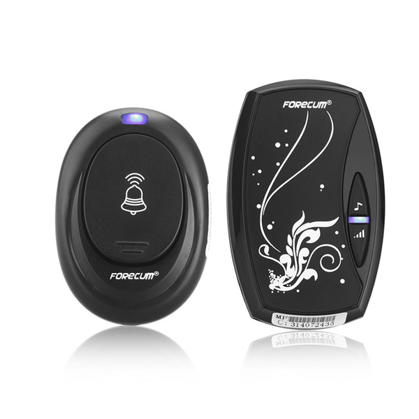 Waterproof Black EU Plug-in 220V AC Digital LED 36 Cord Song Music 100M Range Wireless Remote Control Home Door Bell Doorbell