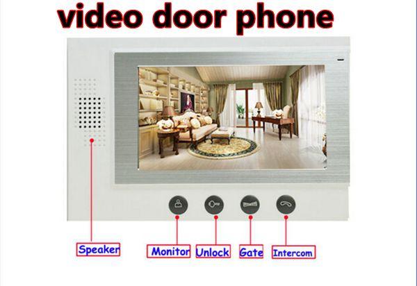 701 hot sale home alarm monitoring video door phone with 7'' TFT LCD screen for villas