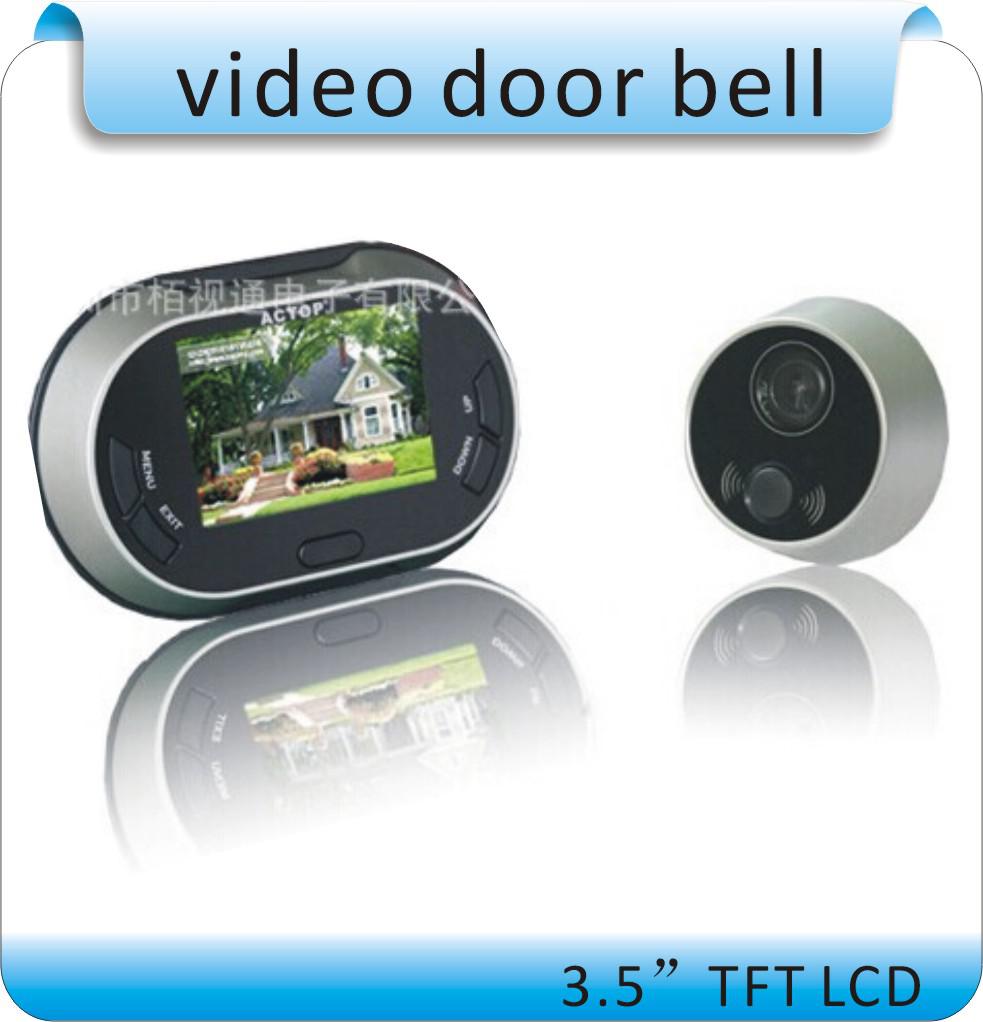 3.5 inch Display Peephole Viewer/ Video Door Bell LCD Digital video doorbell Viewer Door Peephole Security Camera Monitor 0.3MP