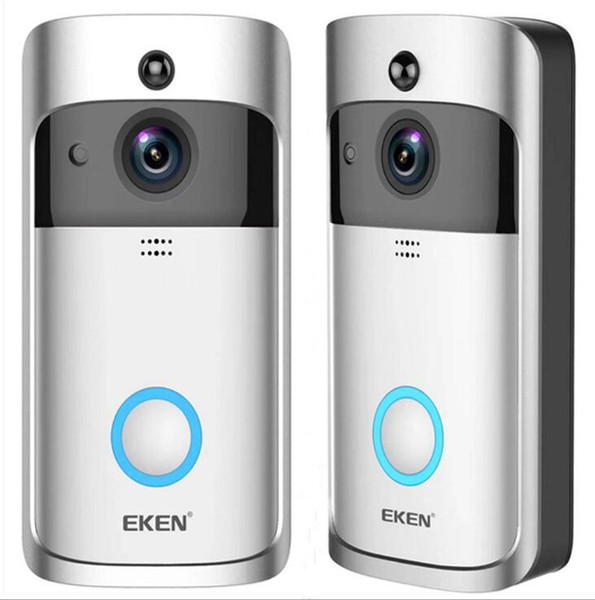 EKEN Smart Home Video Doorbell 720P HD for Wifi Connection Real-time Video Camera Two-Way Audio Lens Wide Angle Night Vision PIR Motion