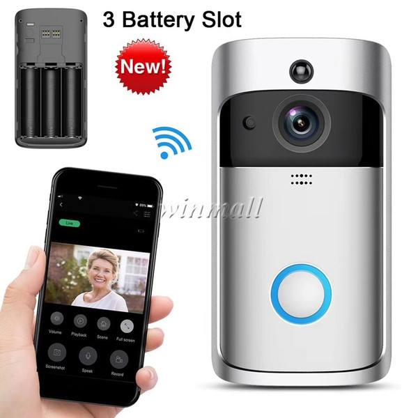 New Smart Video Doorbell 720P HD Wifi Security Camera Real-Time Two-Way Talk and Video, Night Vision, PIR Motion Detection APP Control