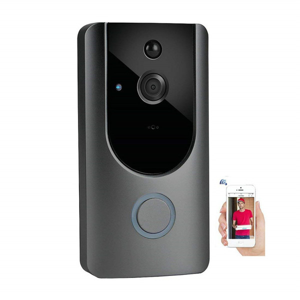 Smart Video Doorbell WiFi Video Doorbell Camera Security Video Doorbell PIR Motion Detection Built-in Speaker iOS/Android APP Remote Control