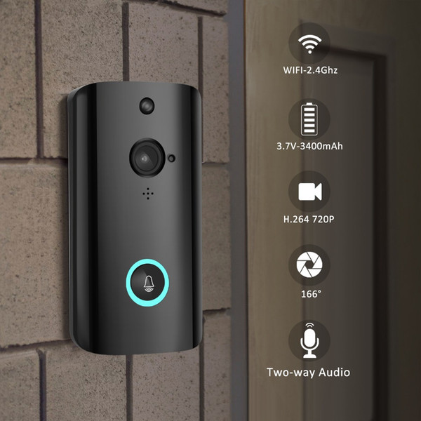 2019New wireles video doorbell door bell phone intercom wifi battery video door intercom door camera wireless support TF card