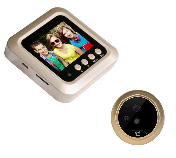 1pcs 2.4 inch Digital Door Camera Doorbell LCD Color Screen 160 Degree Peephole Viewer Door Eye Doorbell Outdoor Door Bell