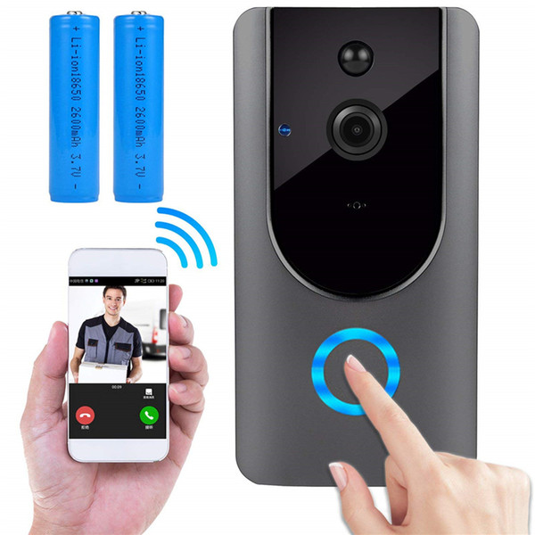 Smart Video Doorbell WiFi Video Doorbell Camera Security Video Doorbell PIR Motion Detection Built-in Speaker iOS/Android APP Remote Control