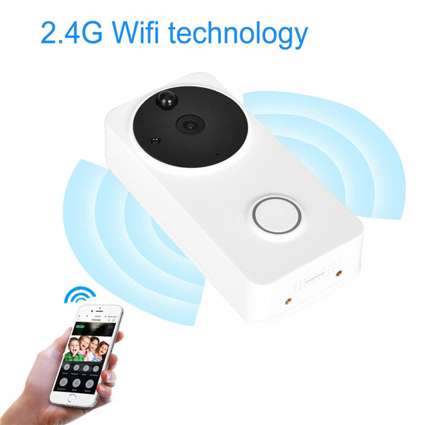 Smart WIFI Video Doorbell Camera 720P HD 6 LED Night Vision Wireless Doorbell Real-Time Two-way Audio PIR Motion Detection for IOS Android