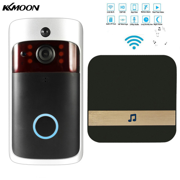 Smart WiFi Security DoorBell with Visual Recording Low Power Consumption Remote Home Monitoring Night Vision Video Door Phone