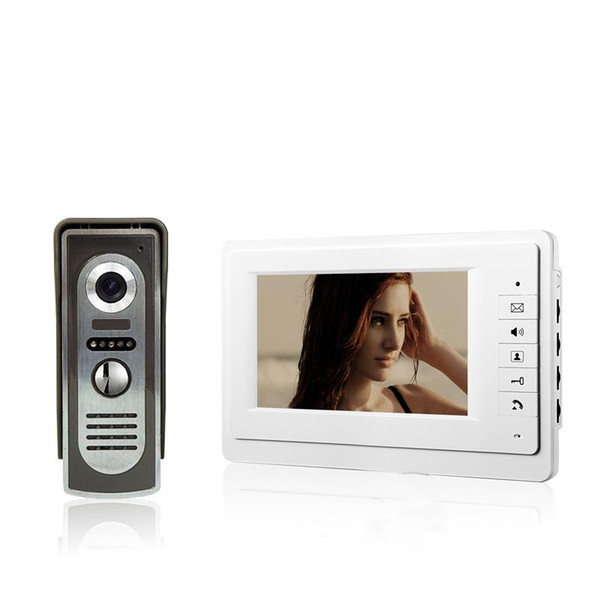 7 inch TFT Color Video Door Phone Intercom System IR Outdoor Metal Panel Color Screen Monitor V70F-M2