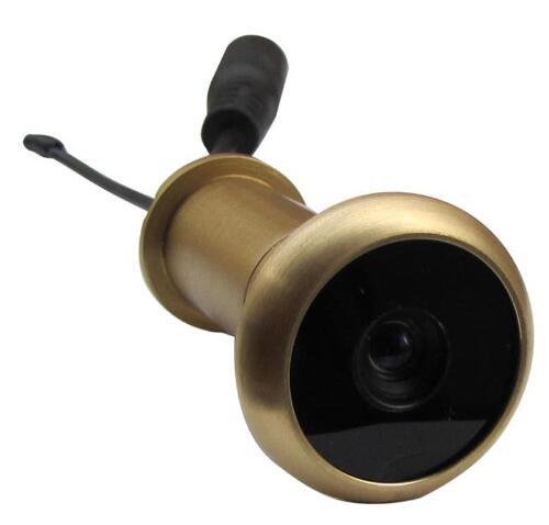 5.8G 480TVL Wireless Door Peephole Camera Lens Pure Brass Material Door Camera 13.8mm Diameter 90 Degree VOA And 0.008lux 720X480pi