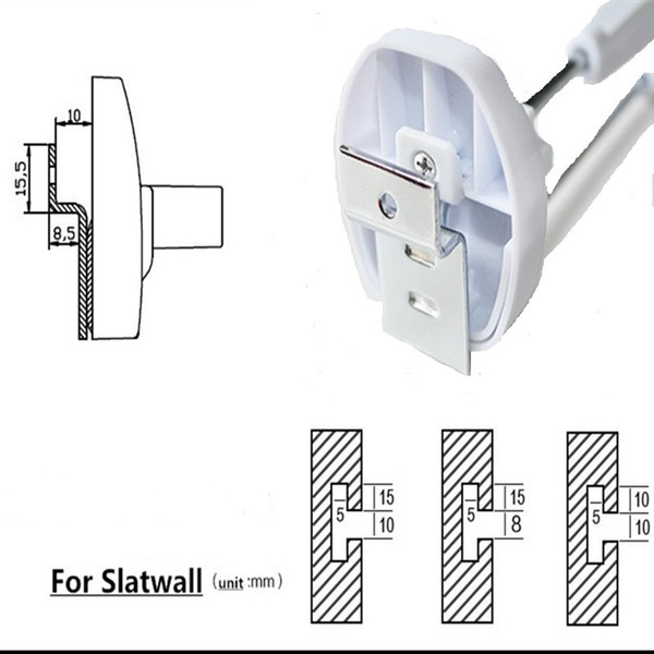 (100 pcs/pack ) 180mm length white color magnetic key pure price tag slat wall secure display hook