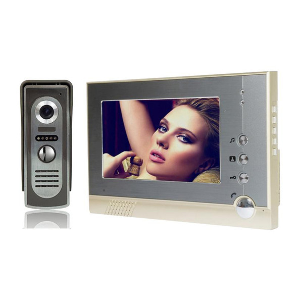 Xinsilu Luxury 7 Inch TFT Monitor LCD Color Video Door Phone Intercom System SD Card Video Recording Night Vision Camera V80P-M2