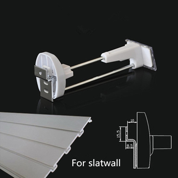 100 pcs/lot DHL AIR shipping white color 180mm length mobile store against shoplifting secure slatwall hook