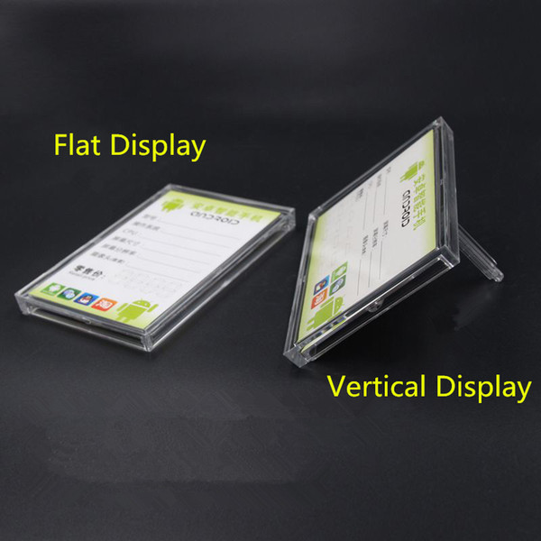 (100pcs/pack ) economic item mini size 09*13cm plastic pure color desktop flat and vertical display price tag