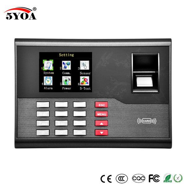 A121 TCP IP Biometric Fingerprint Time Attendance Clock Recorder Employee Digital Electronic English Reader Machine USB RFID ID Card