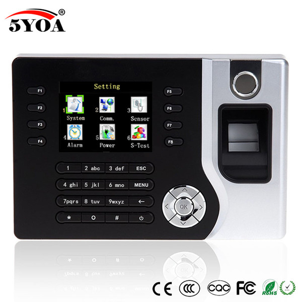 TCP IP Biometric Fingerprint Time Attendance Recognition Device Clock Recorder Electronic English Reader Machine USB RFID Card