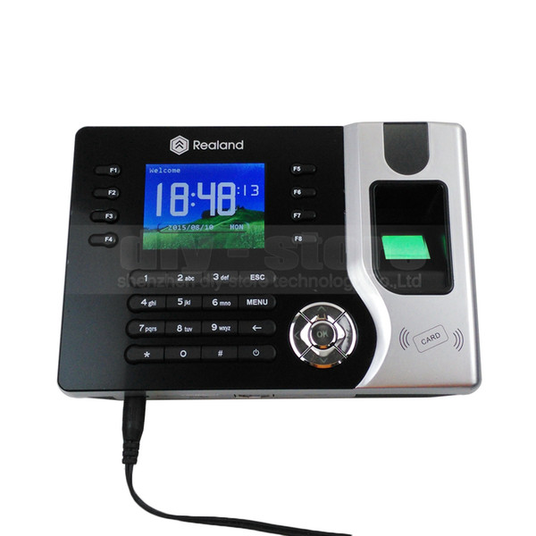 DIYSECUR Attendance Fingerprint Time Clock 2.4inch TFT Color Screen TCP/IP 1000 User for Track Employee Time