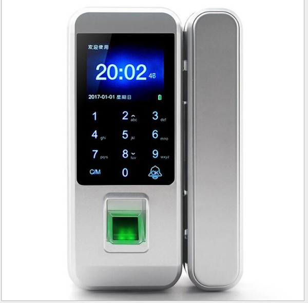 Office glass door fingerprint password lock free opening single and double door home apartment