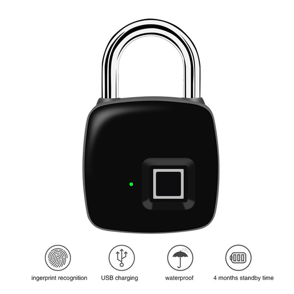 Smart Fingerprint Padlock P3 Fingerprint Lock IP66 Waterproof Keyless Anti-theft Padlock Suitcase Bag Luggage Lock + Fast Ship