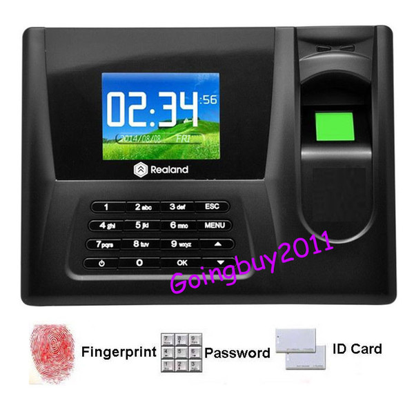 2.8 inch Time Recorder Clocking Attendance in Clock Machine Fingerprint /Password/ID Card AC-020 Free Shipping