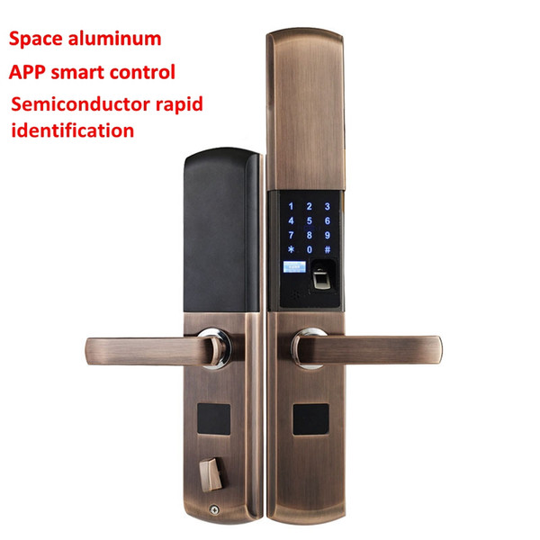 Wholesale Semicondu Fingerprint Smart Lock Biometric Fingerprint Electronic Door Lock for Home Hotel Anti-theft With Password Card Unlock