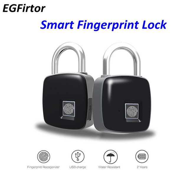 Wholesale Waterproof Stand alone Battery Fingerprint Smart Lock Access Control Reader Biometric fingerpinter Anti-Theft Padlock Door Lock