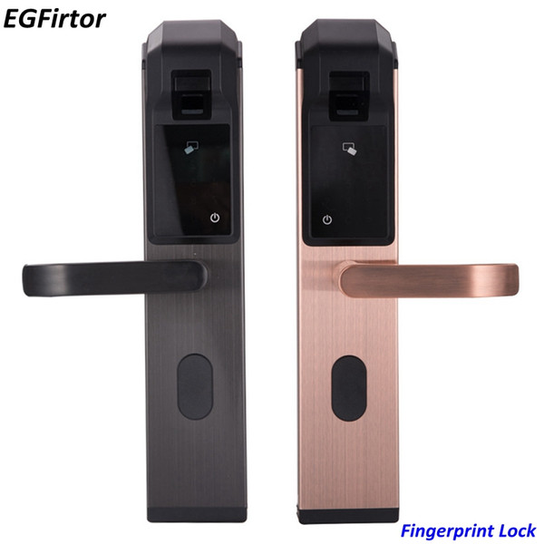 Digital Fingerprint Smart Lock Stainless Steel Fingerprint Electronic Door Lock Automatic Home Alarm System With Password Card Key Unlock