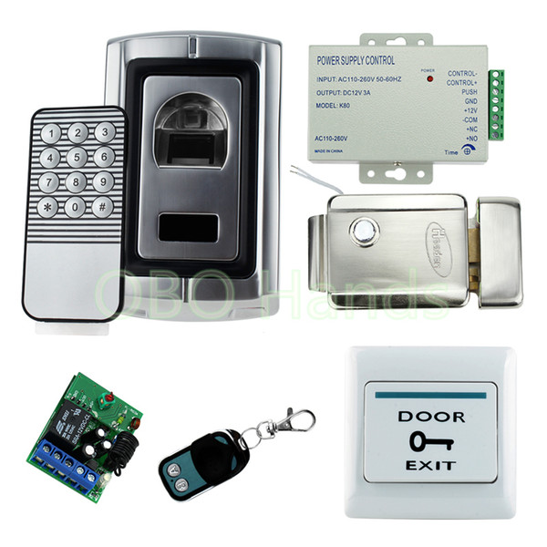 Wholesale- Full Access control kit set Metal Case Waterproof Fingerprint Access Control system for 1000users