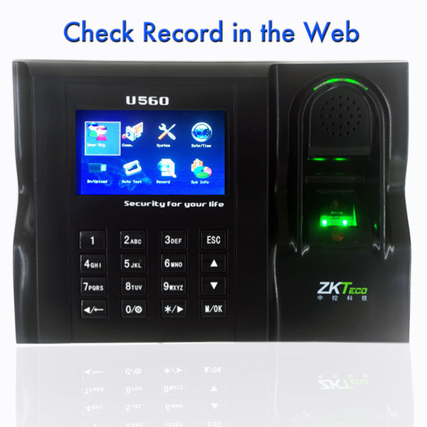 3200Users Webserver Fingerprint Time Attendance Recorder Web Based Web Standalone Web Server Time Attendance ZKTeco u560 Real Time Software