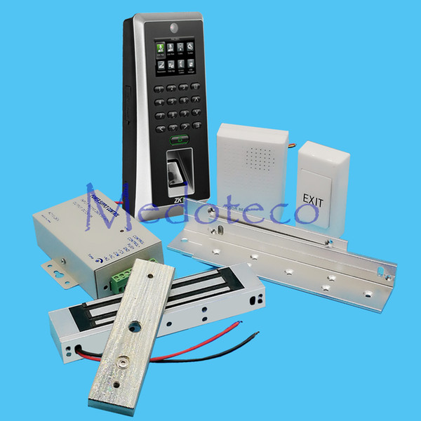 Wholesale- DIY Full Fingerprint Door Access Control System Kit Camera liveID Fingerprint Access Controller +Magnetic Lock + ZL Bracket