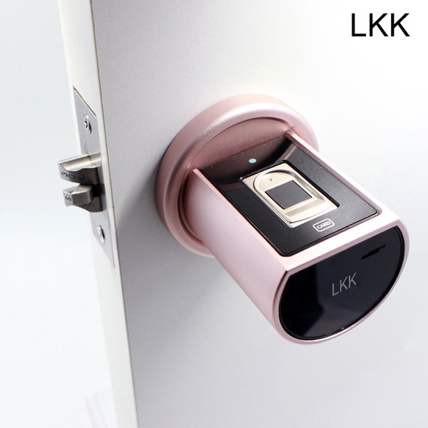 LKK Rose gold bluetooth remote lock unlock Electronic smart card fingerprint door lock