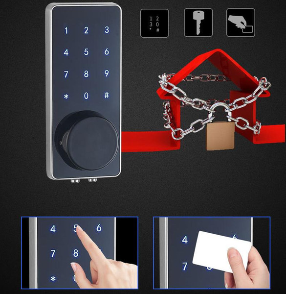 Newest Smart Digital Door Lock Keyless Touch Password IC Card Deadbolt Security Home Entry Locks +2 RFID cards Or more.