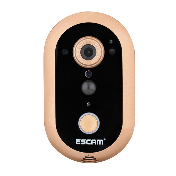 Escam Doorbell IP Camera QF600 720P Indoor WIFI doorcam Day/Night vision PIR Alarm Camera remote monitor free with 8G TF card