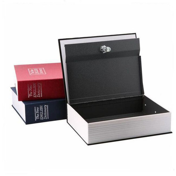 Dictionary Book Coffer Secret Hidden Security Safe Lock Cash Money Jewellery Locker Storage Box Size S 4 Colors for Choice