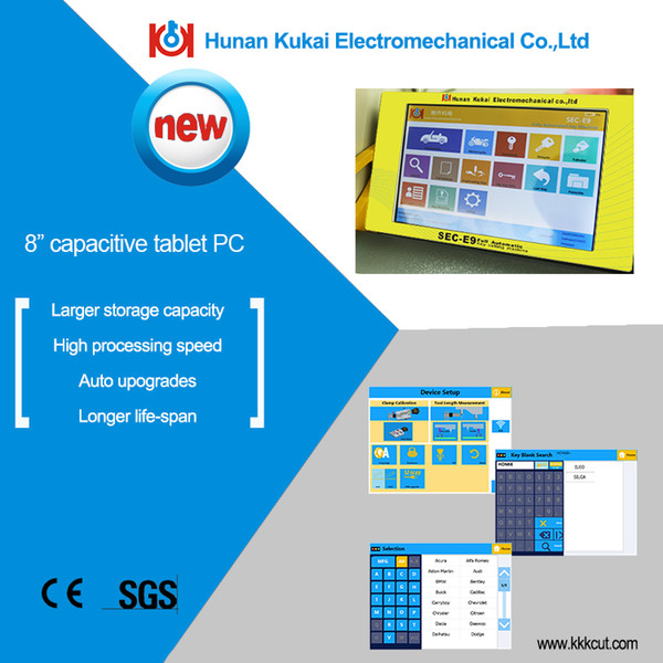 Promotion of new sec-e9 key cutting machine including 5 additional clamps for cutting different keys with free shipping via DHL to USA