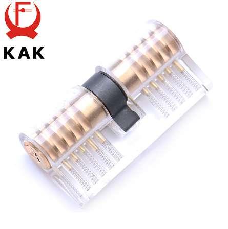 KAK Cutaway Transparent Copper Locks Training Skill Professional Visible Practice Padlocks Lock Pick Locksmith Supplies