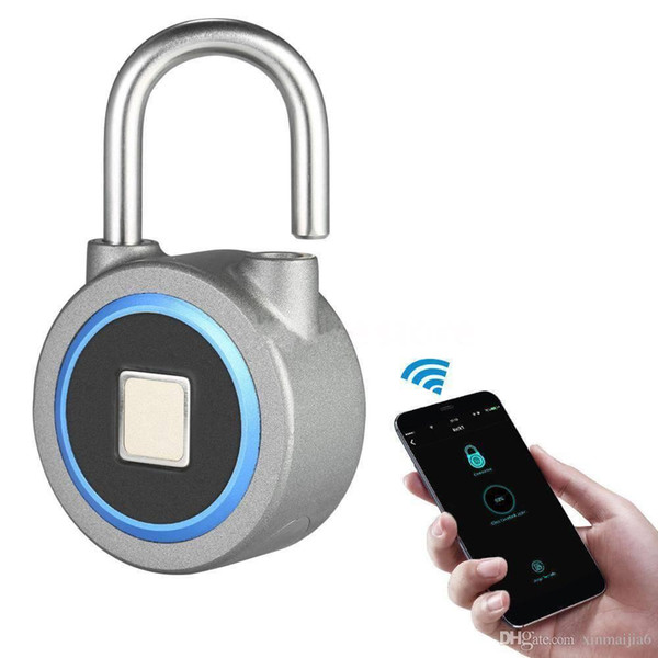 Wireless Bluetooth Fingerprint Smart Keyless Lock Waterproof APP Anti-Theft PadLock for Household