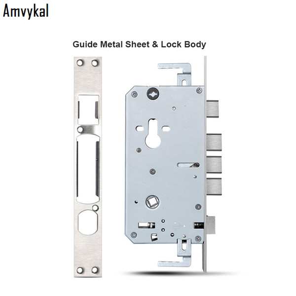 Amvykal Stainless Steel Anti-theft Security Door Lock Body Upset Strengthening Double Live Fast General Dlectronic Fingerprint Lock Lockbody