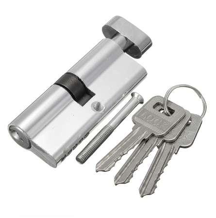 Door Lock Copper Locking Security Core Door Cylinder with 3 keys door lock Cylinder for interior doors