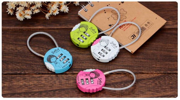 Cute mini Meng customs luggage lock padlock gym password wire lock