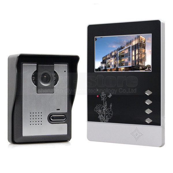 DIYSECUR Video Intercom 4.3 inch TFT Color LCD Display Aluminum Alloy Camera Video Door Phone Doorbell