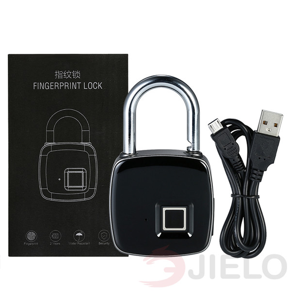 Fingerprint Lock Z1 USB Rechargeable Smart Keyless EntranceIP65 Waterproof Anti-Theft Security Padlock Door Luggage Case Lock wholesale