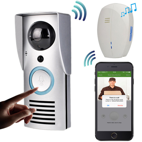 WIFI 720P Video Doorbell Wireless Door Phone Intercom Monitor Smart Bell HD Camera PIR Motion Sensor Night Vision Unlock